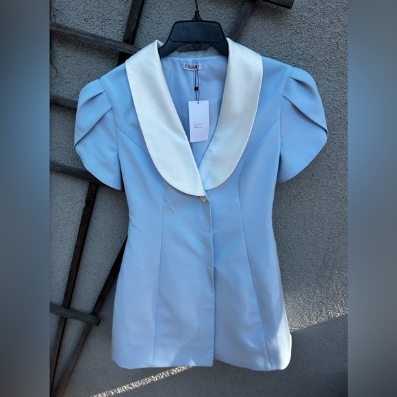 LIKLAB BABY BLUE MINI DRESS BLOGGER FAVORITE NEW WITH TAGS! - Picture 7 of 16